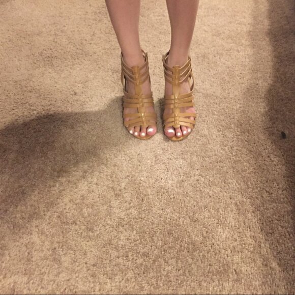 NUDE CAGE HEELS - Picture 3 of 3